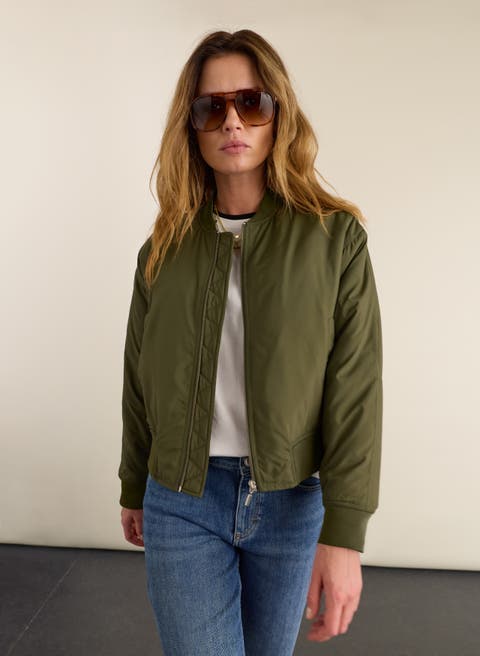 Eve Cropped Bomber Jacket