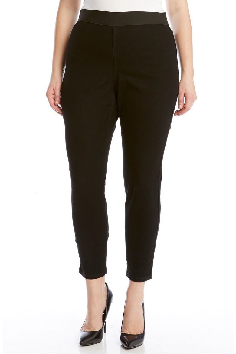 Denim Leggings, Main, color, DARK BLACK