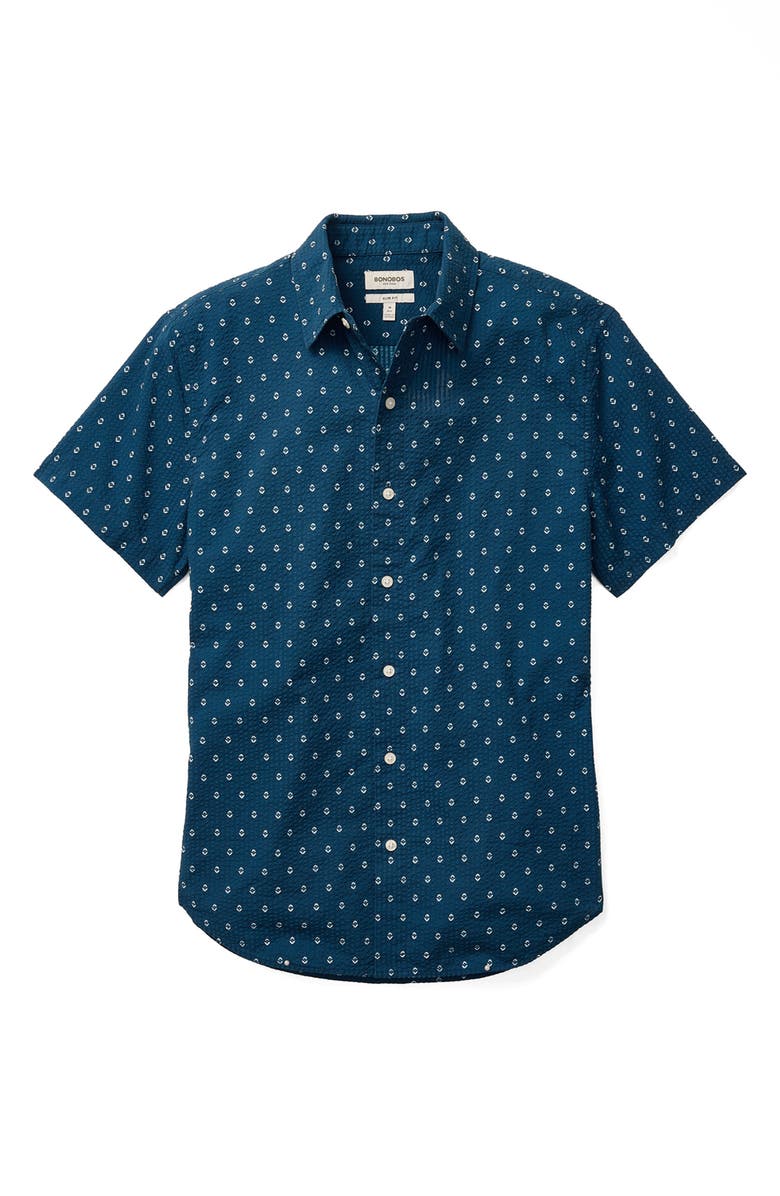Bonobos Riviera Point Collar Seersucker Button-Up Shirt, Alternate, color, Antique Floral V7 C1