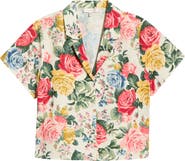 WAYF Amelia Short Sleeve Linen Blend Top