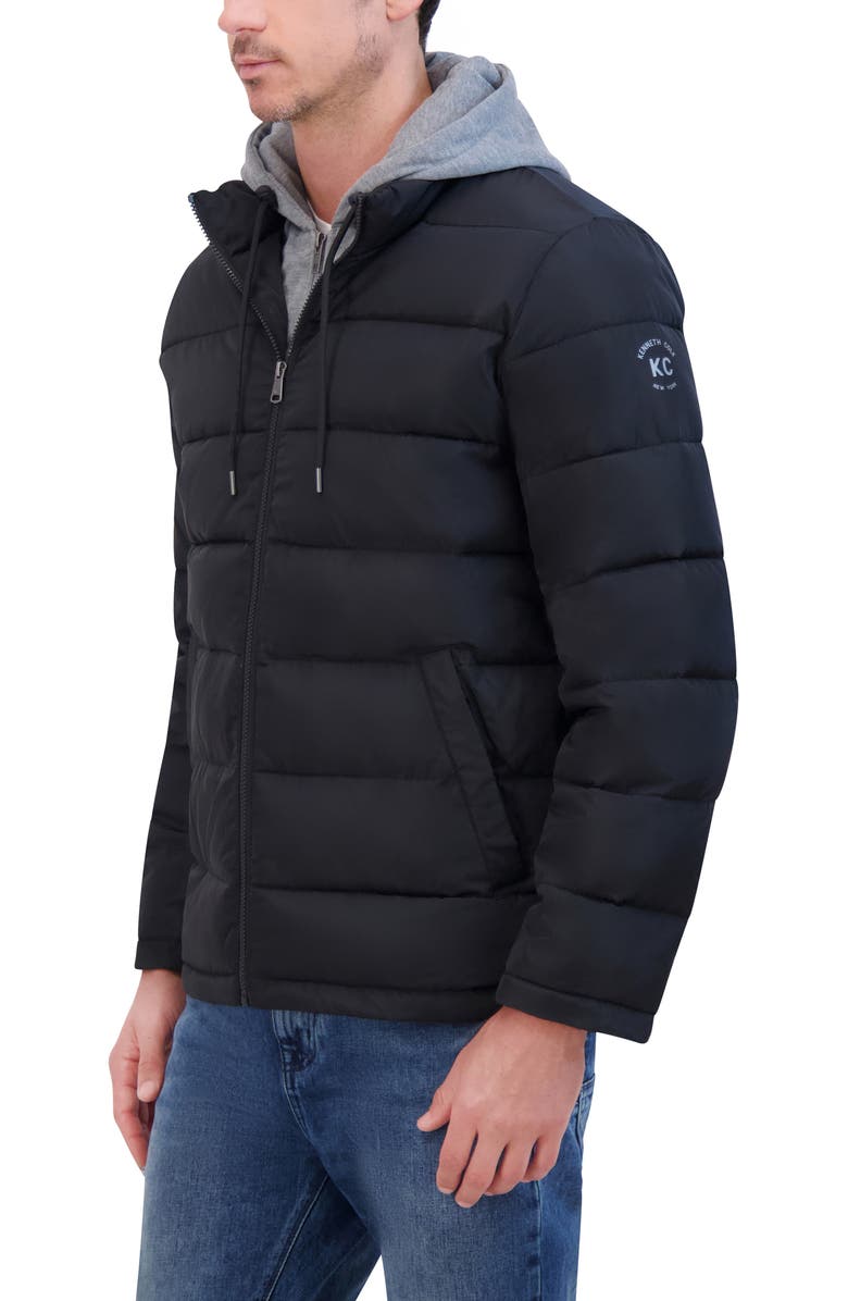 Kenneth Cole New York Water Resistant Puffer Jacket, Alternate, color, Black