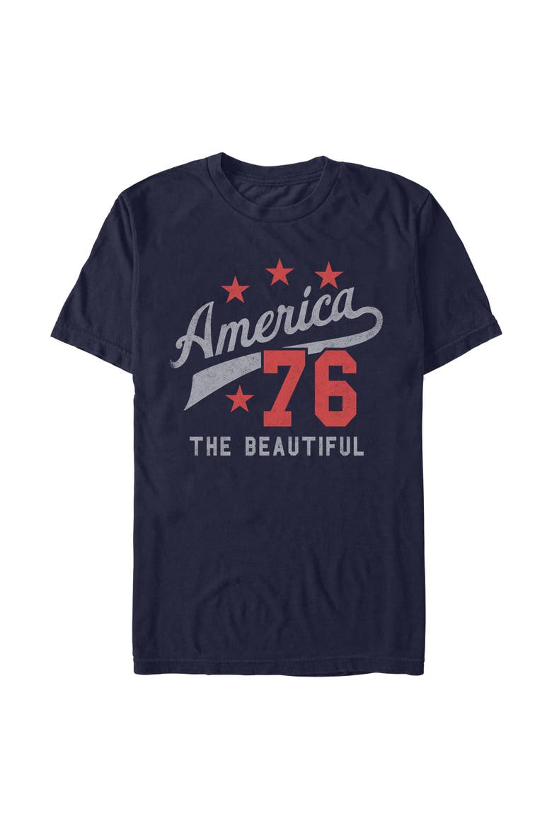 Men's Lost Gods The Beautiful America 1776  Graphic T-Shirt, Main, color, Navy Blue