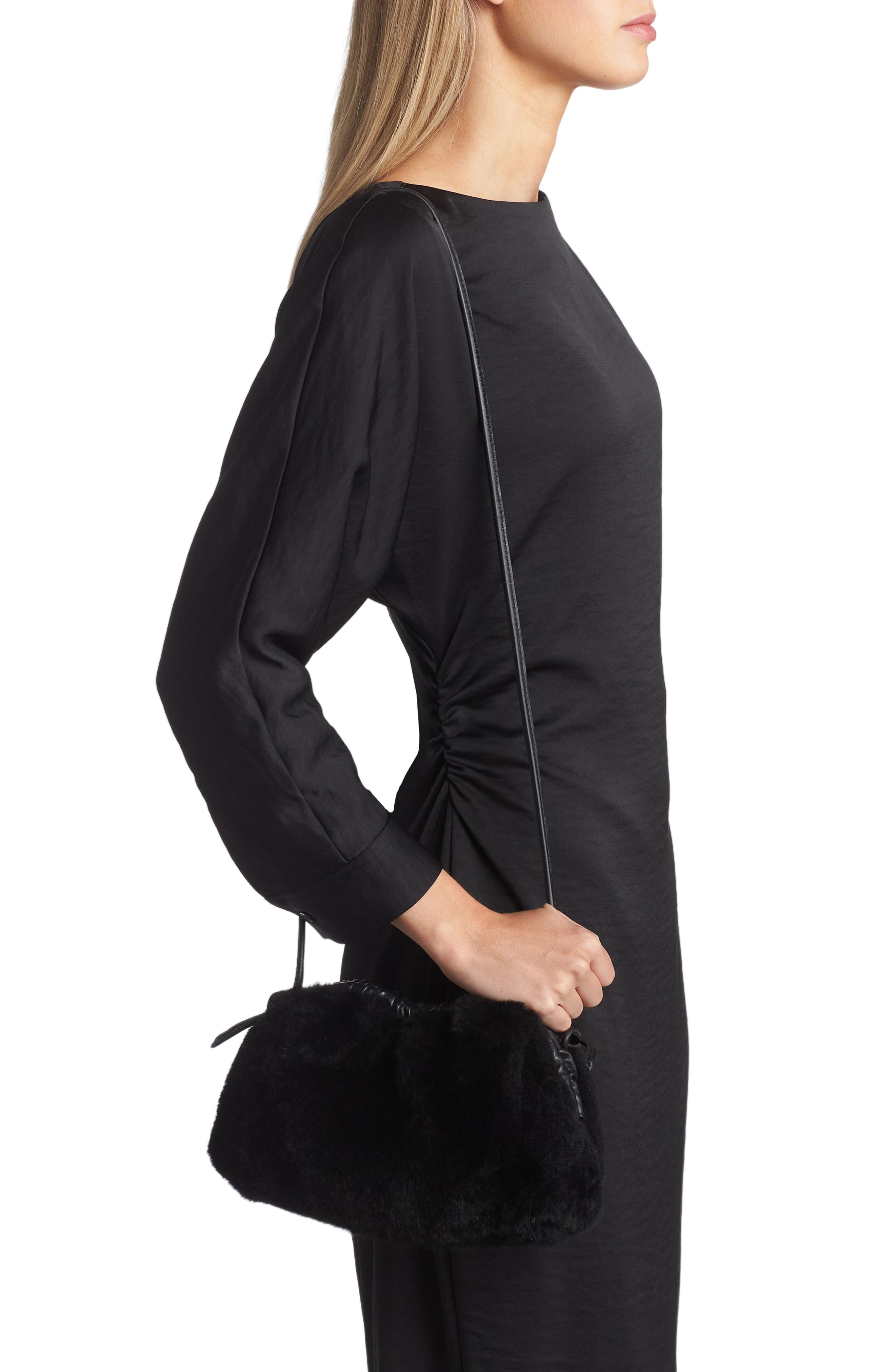 Mansur Gavriel Mini Cloud Genuine Shearling Clutch, Alternate, color, 