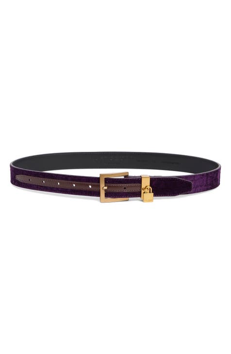 Croc Embossed Lock Belt