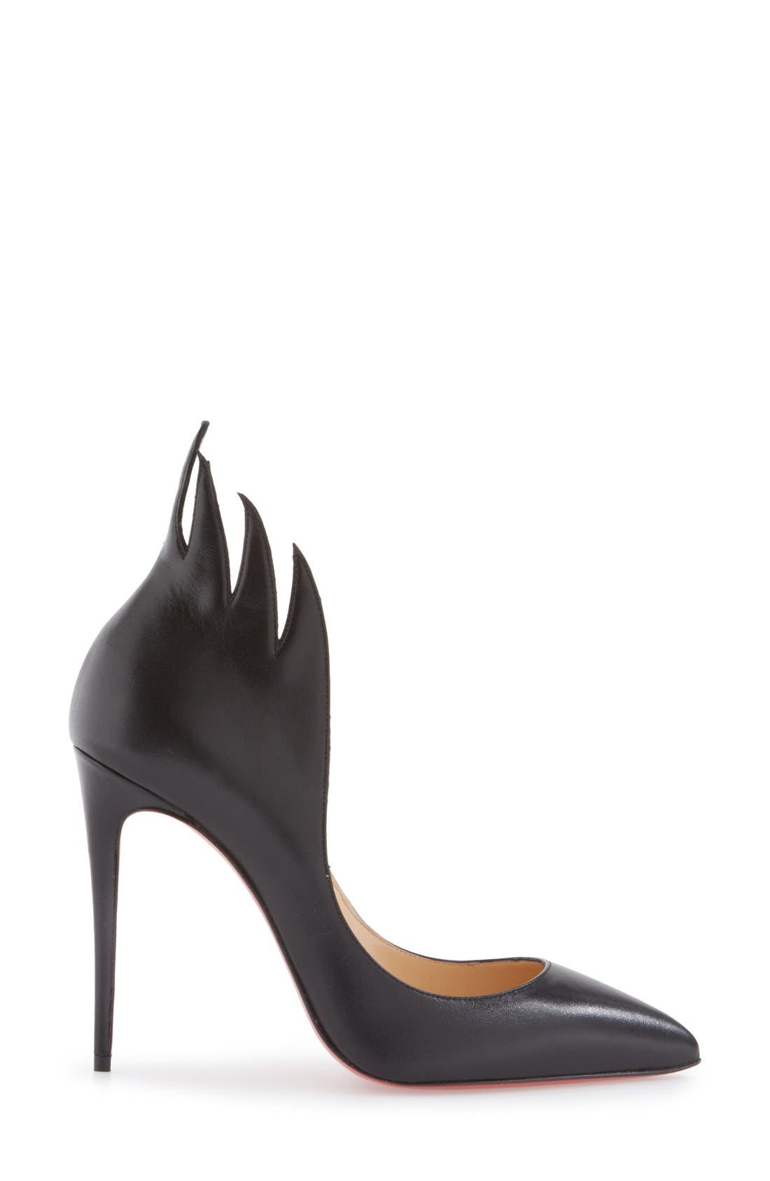 Christian Louboutin 'Victorina' Flame Topline Pointy Toe Pump, Alternate, color, 