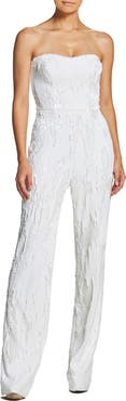 Dress the Population Andy Sequin Strapless Jumpsuit