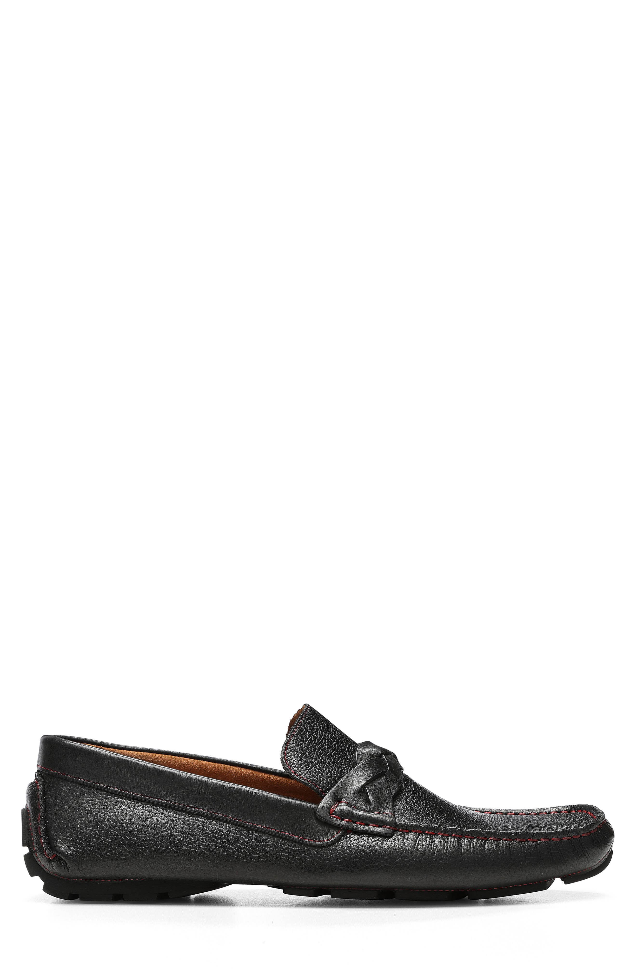 DONALD PLINER Deacon Leather Braided Loafer In Black Size 8.5 Donald Pliner Donnie Moc Toe Bit Loafers, Black | Loafers  main image 3