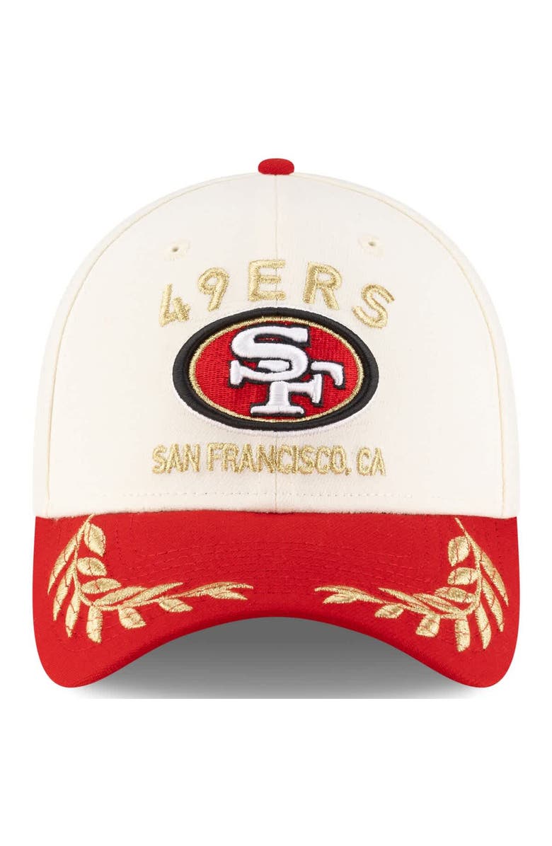 New Era Men's New Era Cream/Scarlet San Francisco 49ers 2025 NFL Draft 39THIRTY Flex Hat, Alternate, color, Cream