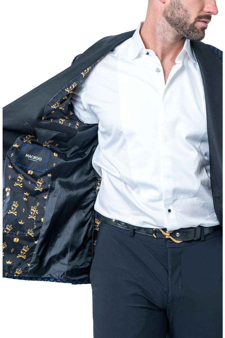 Sparkle Blue Shawl Collar Dinner Jacket, Alternate, color, BLUE