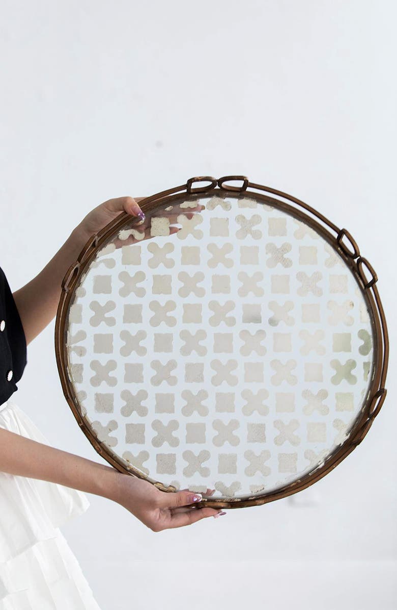 A & B Home Valentina Decorative Tray, Alternate, color, Gold