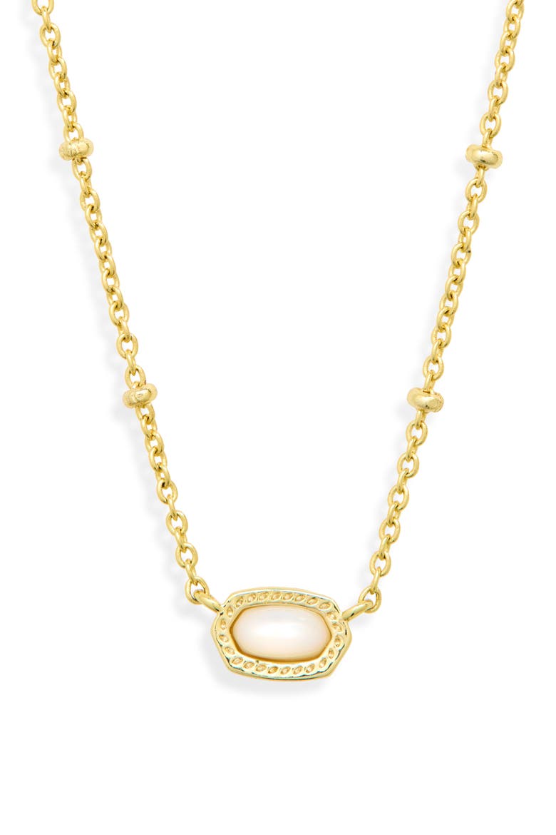 Gift Boxed Mini Elisa Mother-of-Pearl Pendant Necklace, Main, color, GOLD IVORY MOTHER OF PEARL