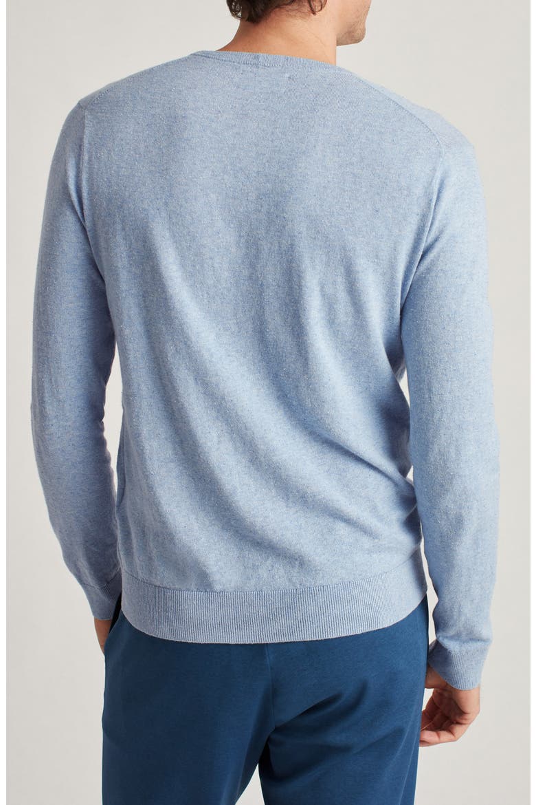 Cotton Blend Long Sleeve Henley Sweater, Alternate, color, EDGEWATER