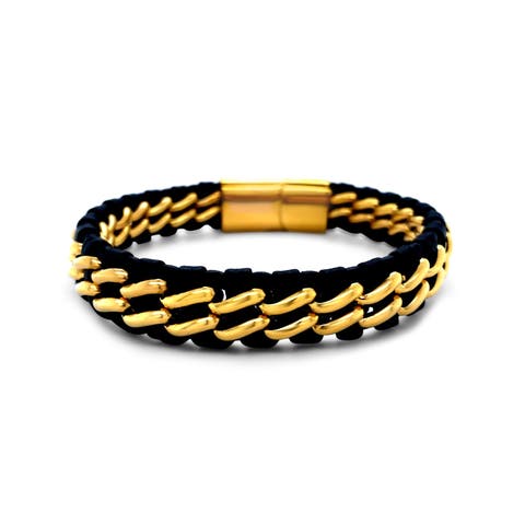 Rowen Braided Cuff in Mixed Metals