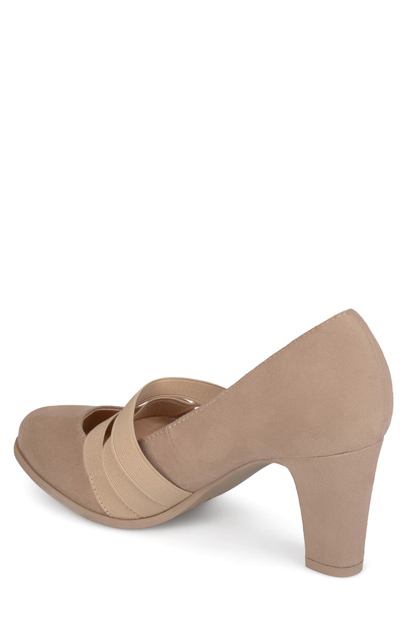 Journee Collection Journee Collectoin Loren Block Heel Pump - Wide Width, Alternate, color, Taupe