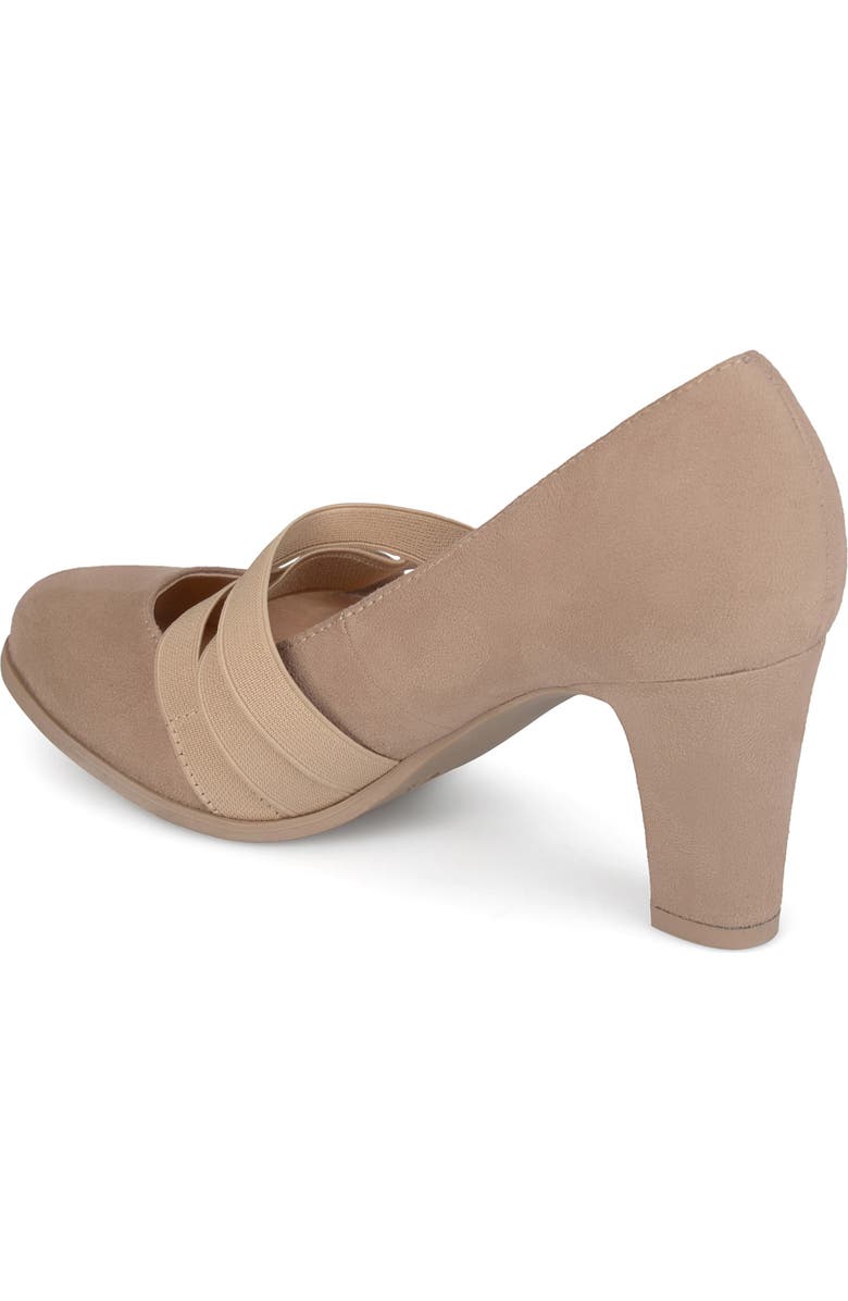 Journee Collection Journee Collectoin Loren Block Heel Pump - Wide Width, Alternate, color, Taupe