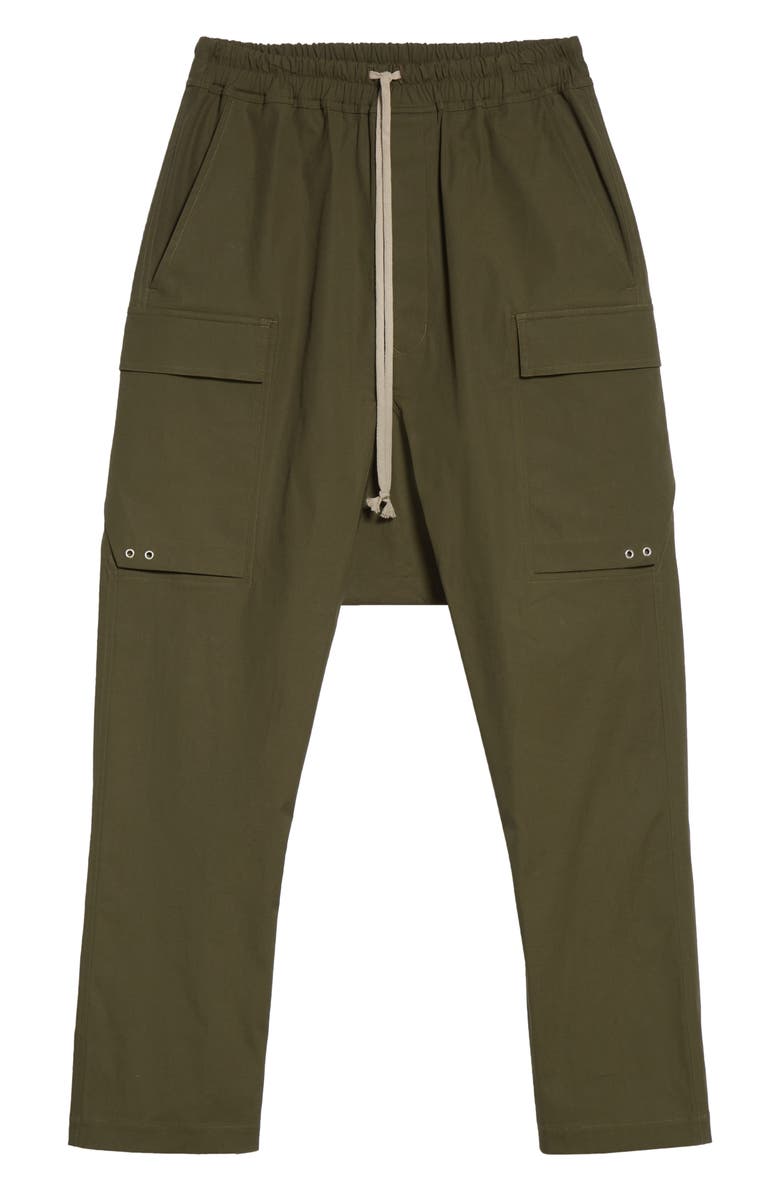 Rick Owens Organic Cotton Stretch Poplin Cargo Pants, Alternate, color, 
