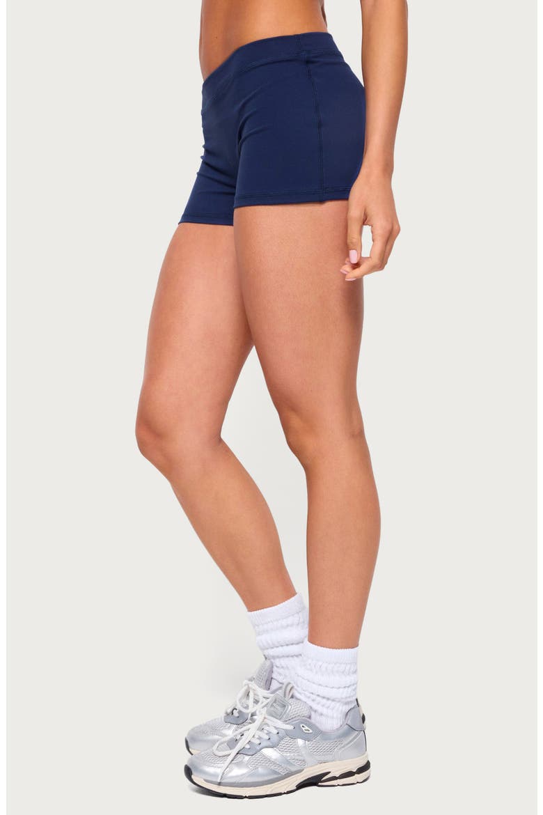 Alaya Low Rise Micro Shorts, Alternate, color, NAVY