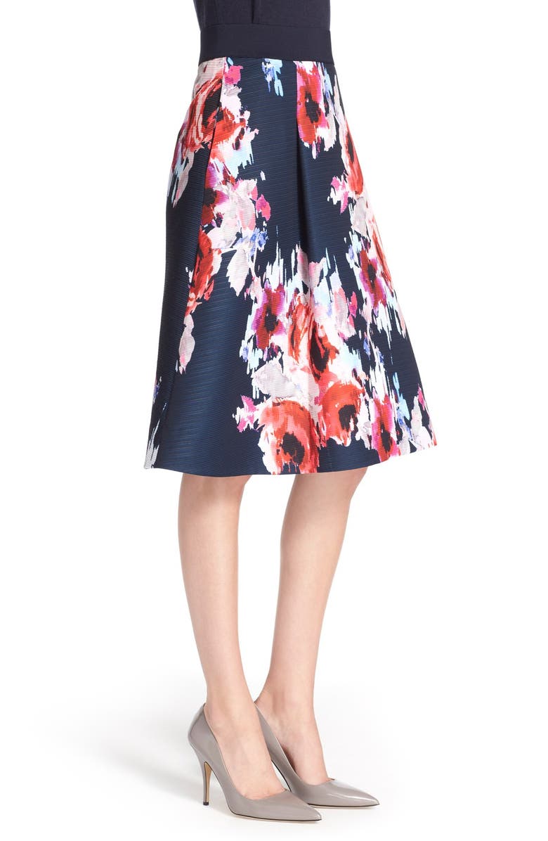 Kate Spade New York 'hazy floral' print midi skirt, Alternate, color,