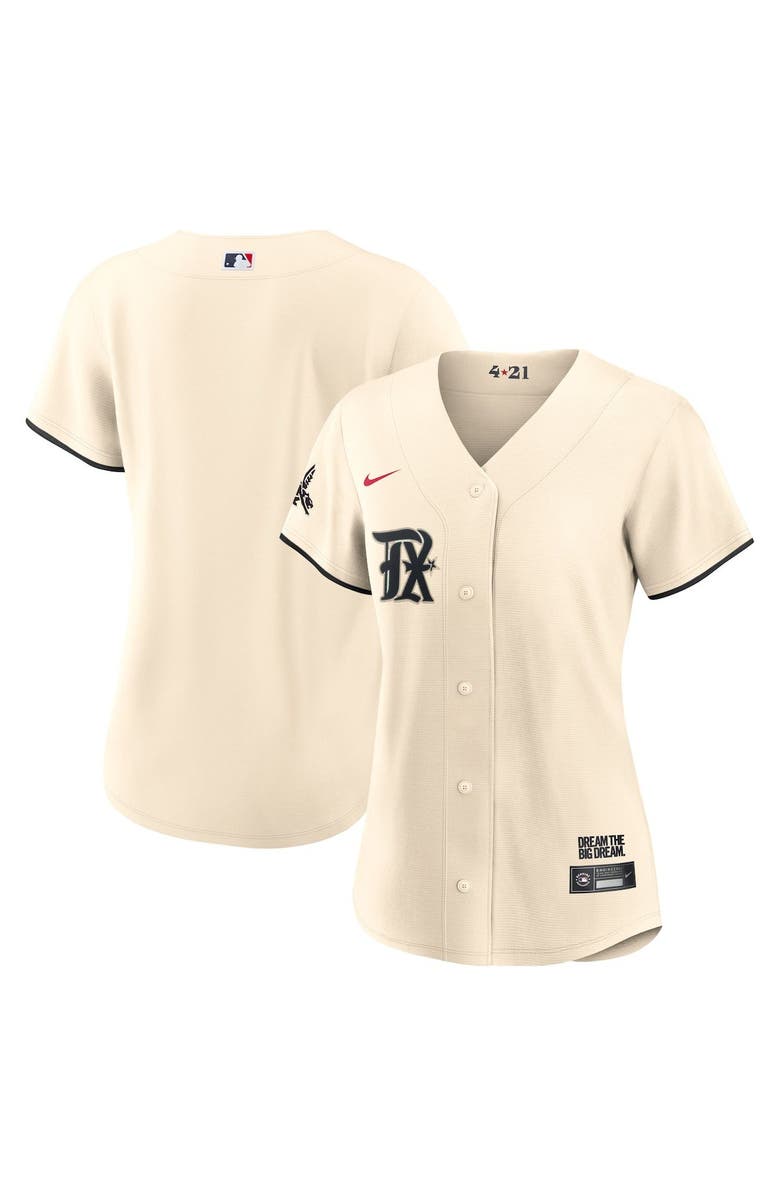 Nike Women's Nike Cream Texas Rangers 2023 City Connect Replica Jersey, Main, color, 