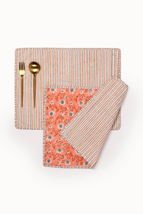 Reversible Block Print Placemats Set of 2