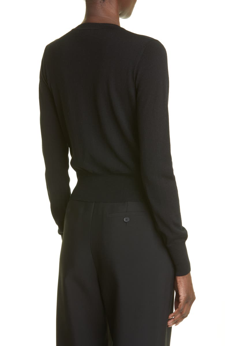 McQueen Alexander McQueen Embellished Wool Cardigan, Alternate, color, 