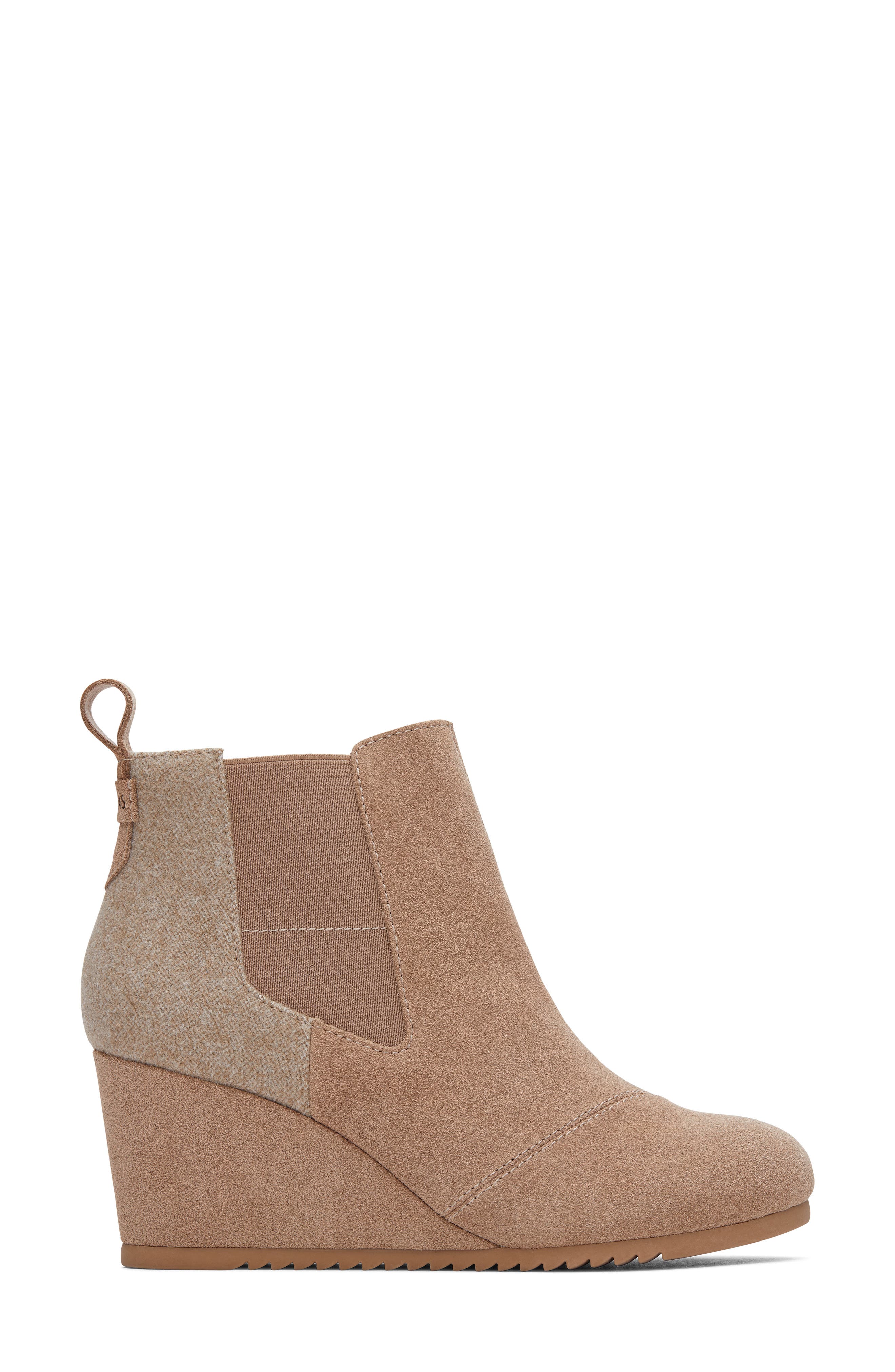 Bailey Herringbone Wedge Bootie, Main, color, TAUPE