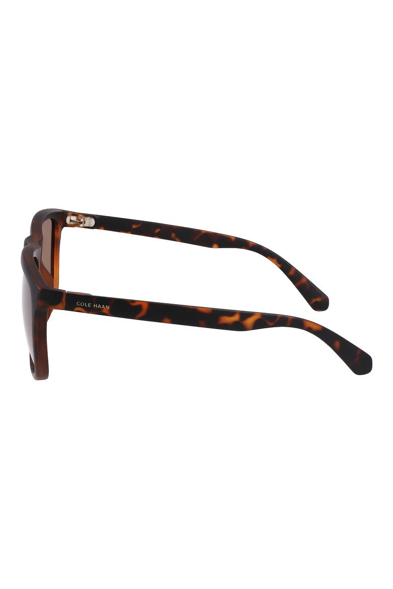 58mm Plastic Rounded Square Polarized Sunglasses, Alternate, color, TORTOISE