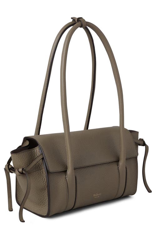 Mulberry Mini Soft Bayswater Grained Leather Satchel In Linen Green
