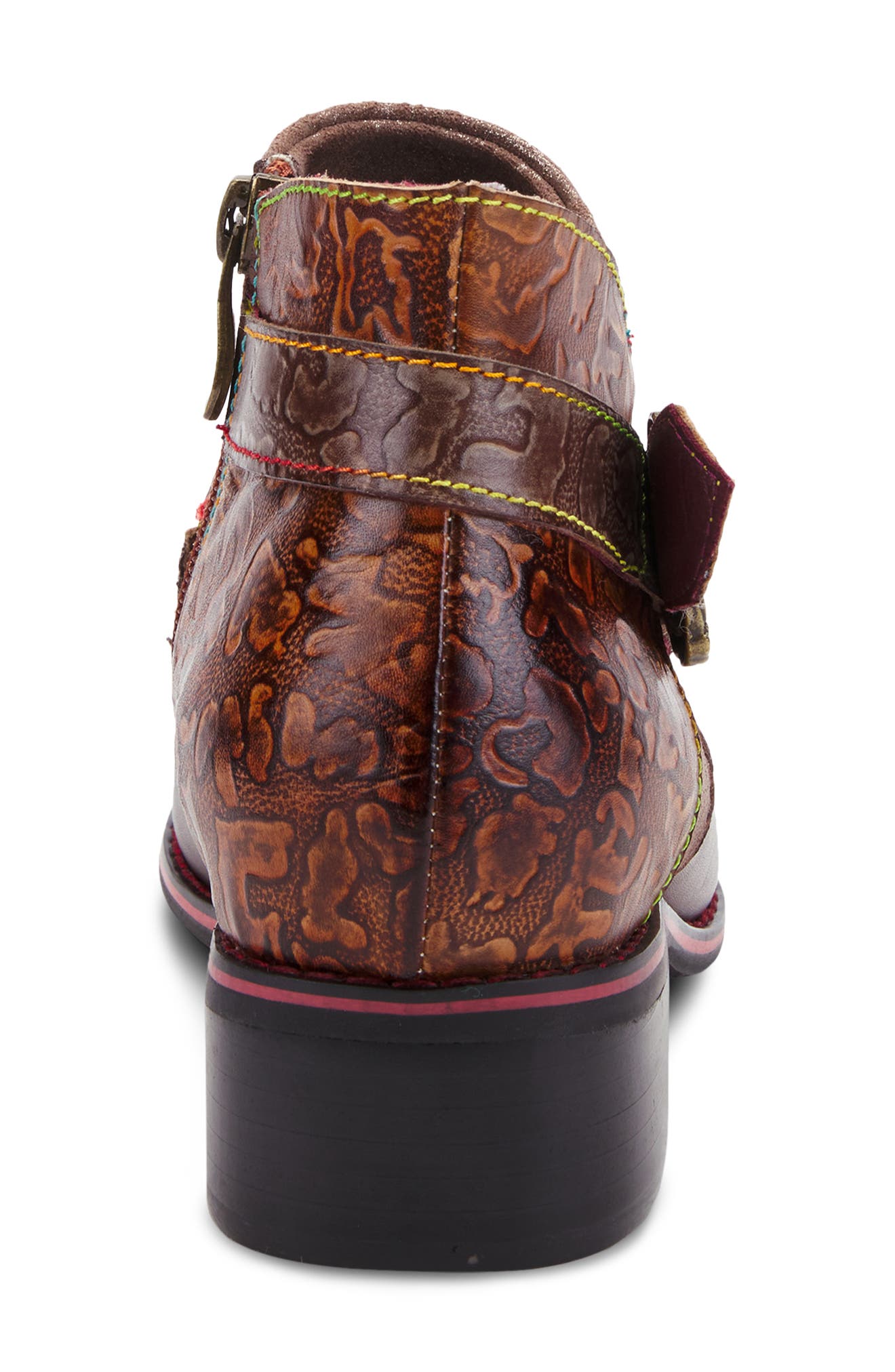 L'Artiste by Spring Step L'Artiste Tiatia Bootie, Alternate, color, Brown Leather/ Suede