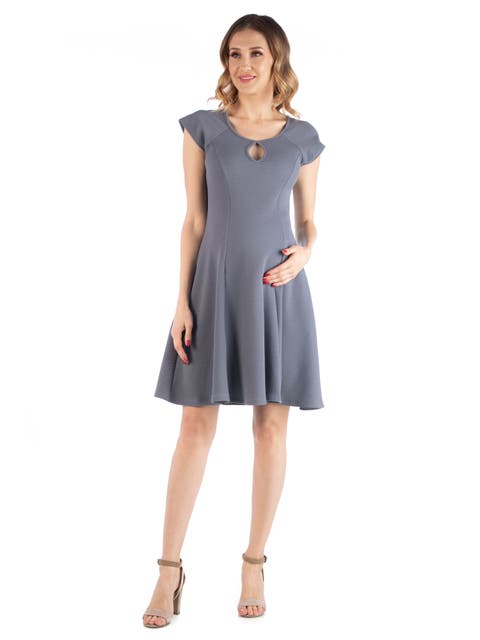 Maternity Dress with Keyhole Neck