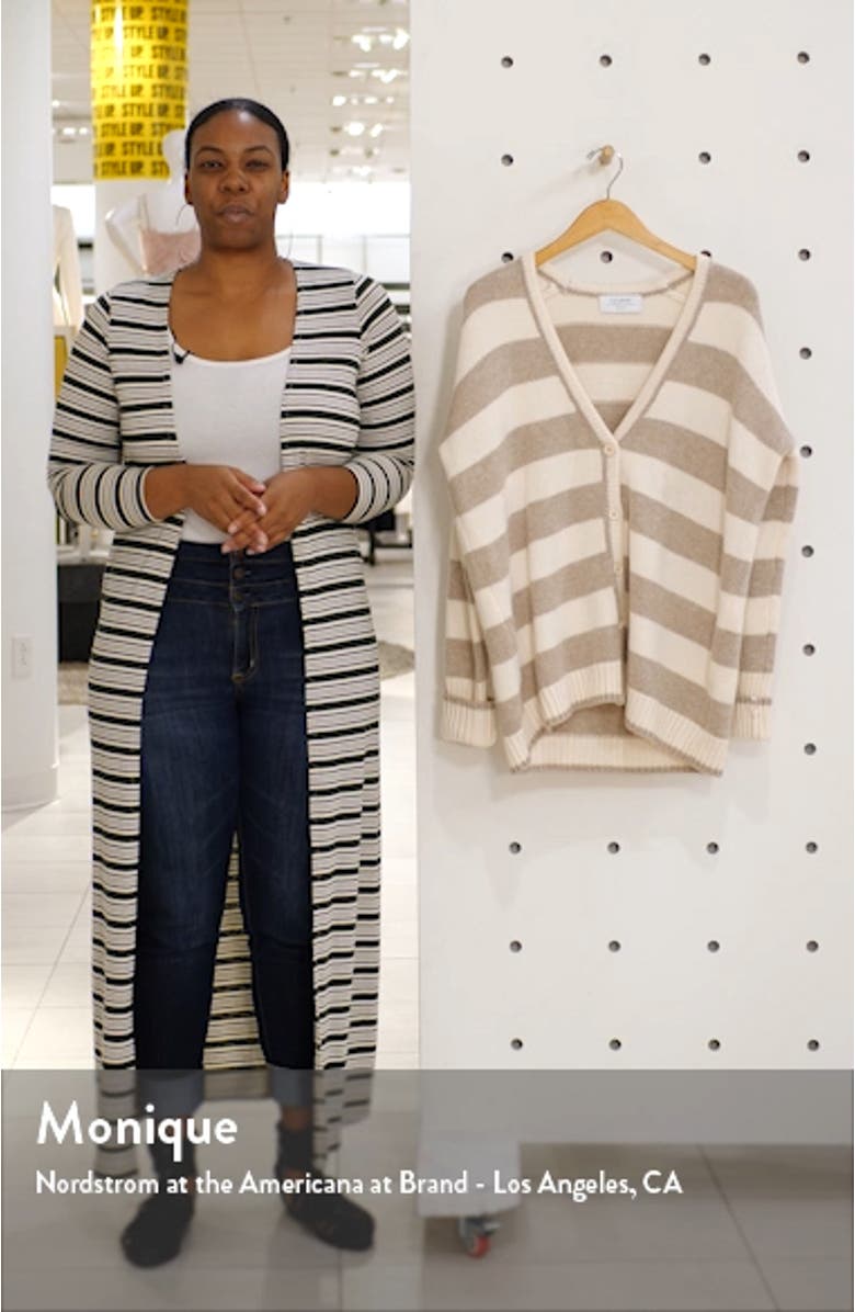 Stripe Knit Cardigan, sales video thumbnail