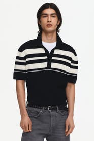 H&M Regular Fit Pointelle-knit Polo Shirt