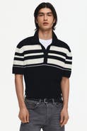 H&M Regular Fit Pointelle-knit Polo Shirt