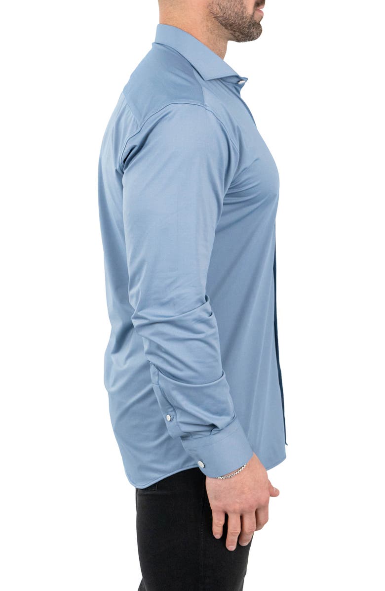 Maceoo Einstein Stretchblotter Blue Button-Up Shirt, Alternate, color, Blue