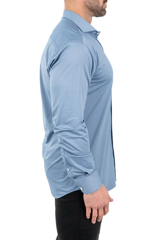 Maceoo Einstein Stretchblotter Blue Button-up Shirt In Blue