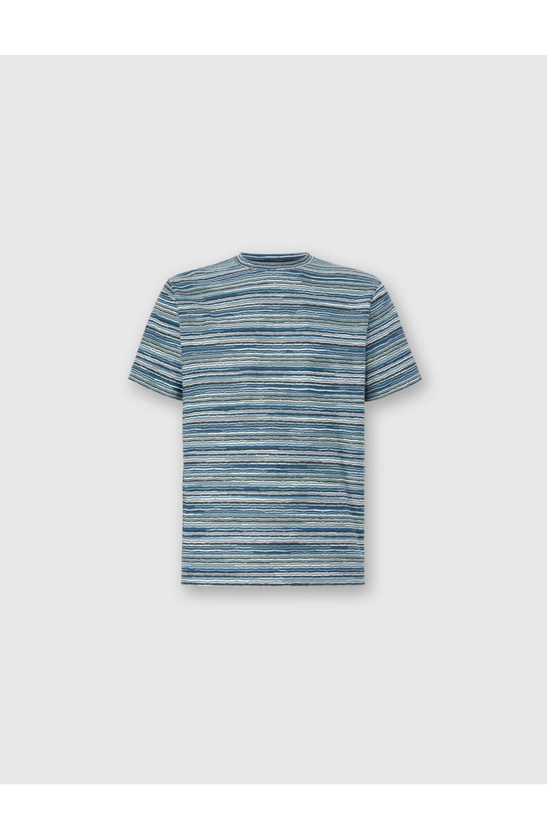 Missoni T-shirt With Flame And Zigzag Pattern, Main, color, Blue & Green