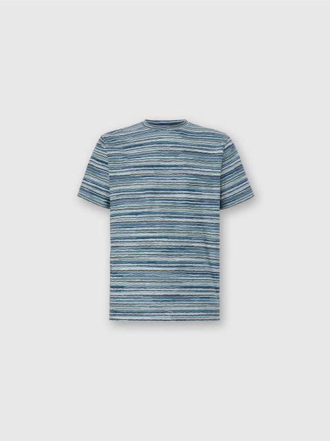 T-shirt With Flame And Zigzag Pattern