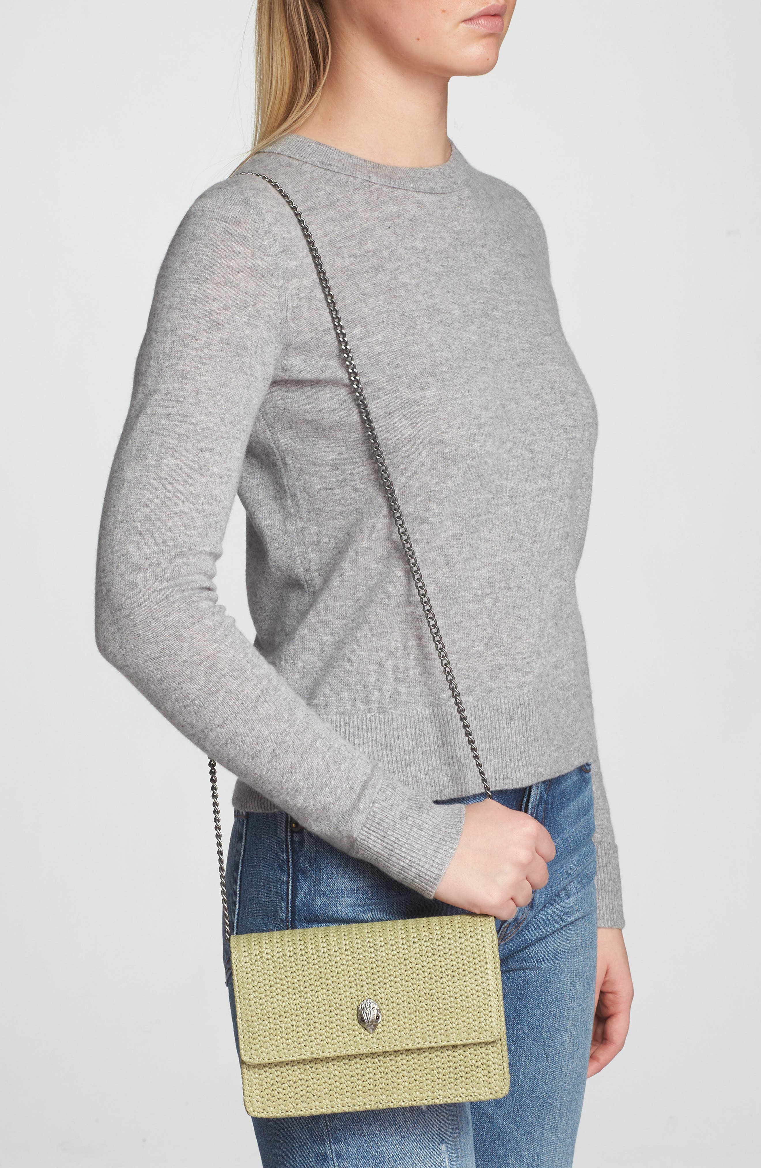 Kurt Geiger London Extra Mini Shoreditch Crossbody Bag, Alternate, color, Light/ Pastel Green