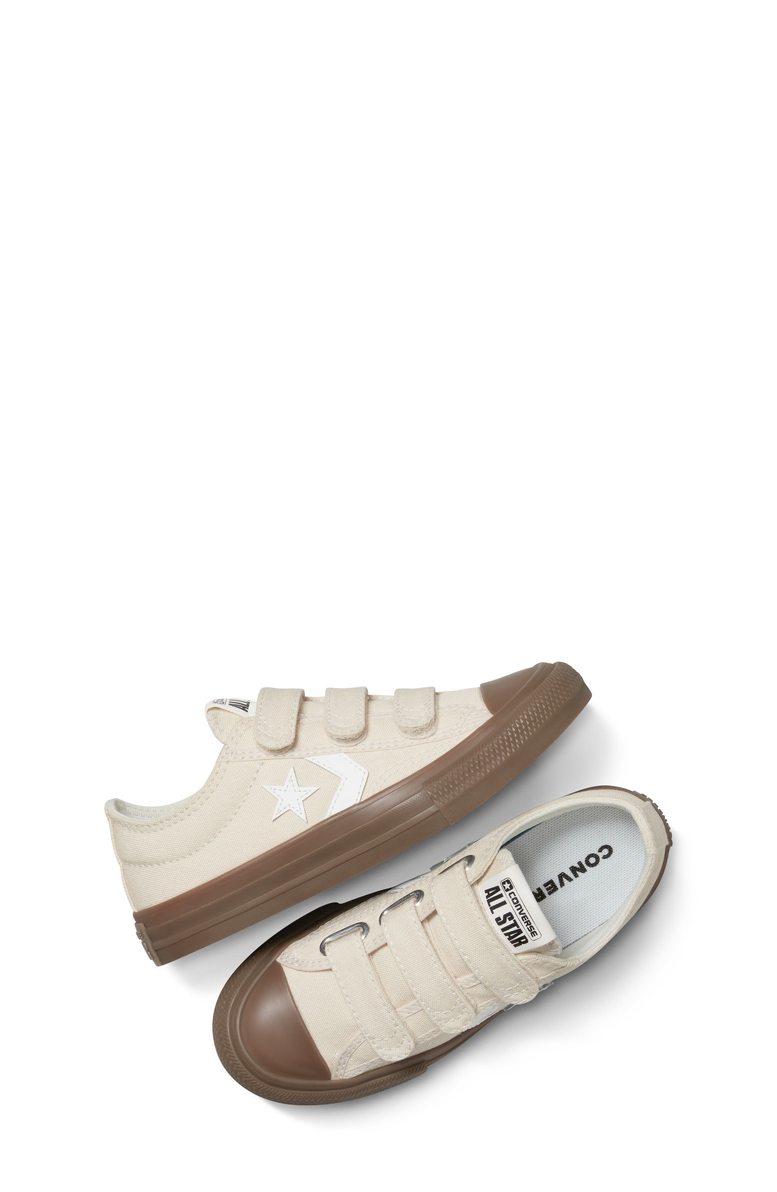 Converse Kids' Star Player 76 Gum Rubber Easy-On Sneaker, Alternate, color, Light Dune