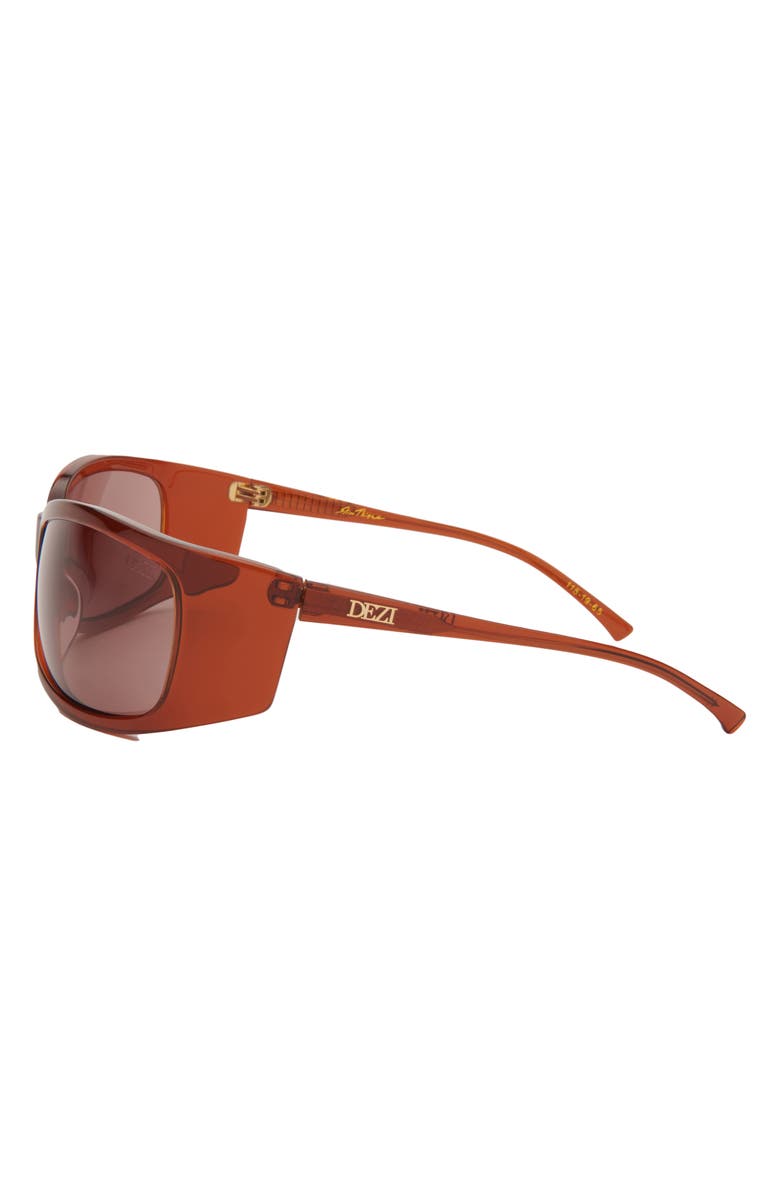 DEZI Slim Thique Wrap Sunglasses, Alternate, color, Transparent Cognac / Cognac