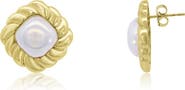 The Lovery Fine Jewelry Jumbo Pearl Twist Stud Earrings