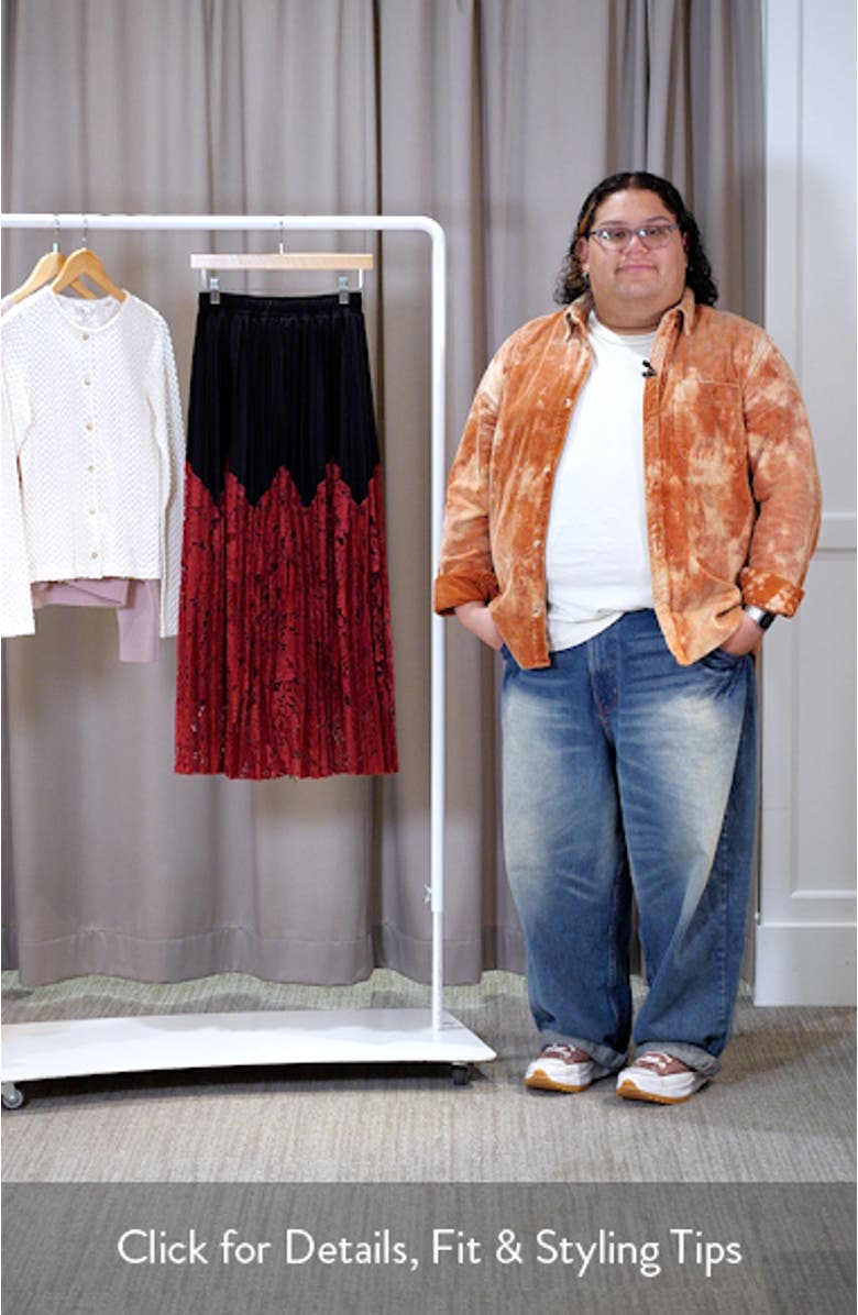 Renly Pleated Lace Skirt, sales video thumbnail