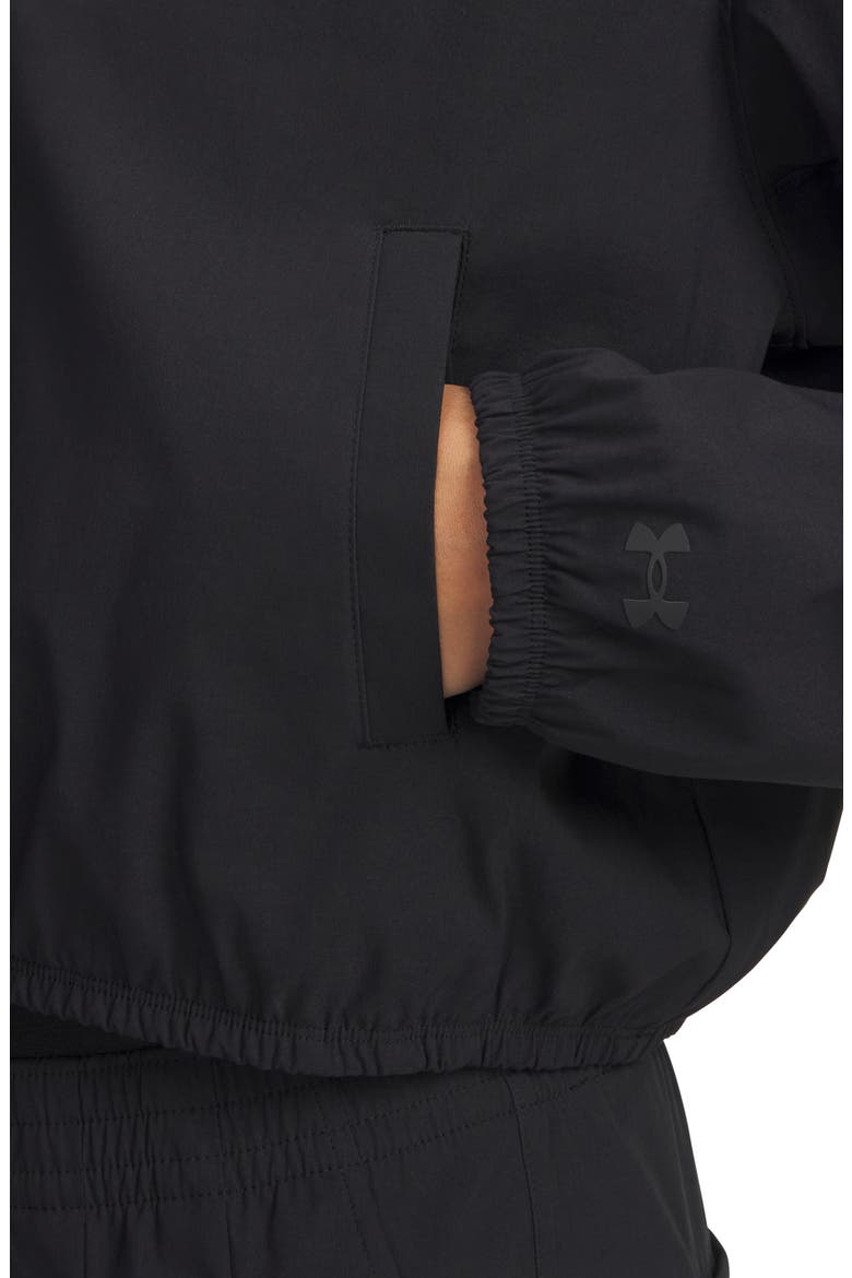 Unstoppable Half Zip Woven Pullover, Alternate, color, BLK