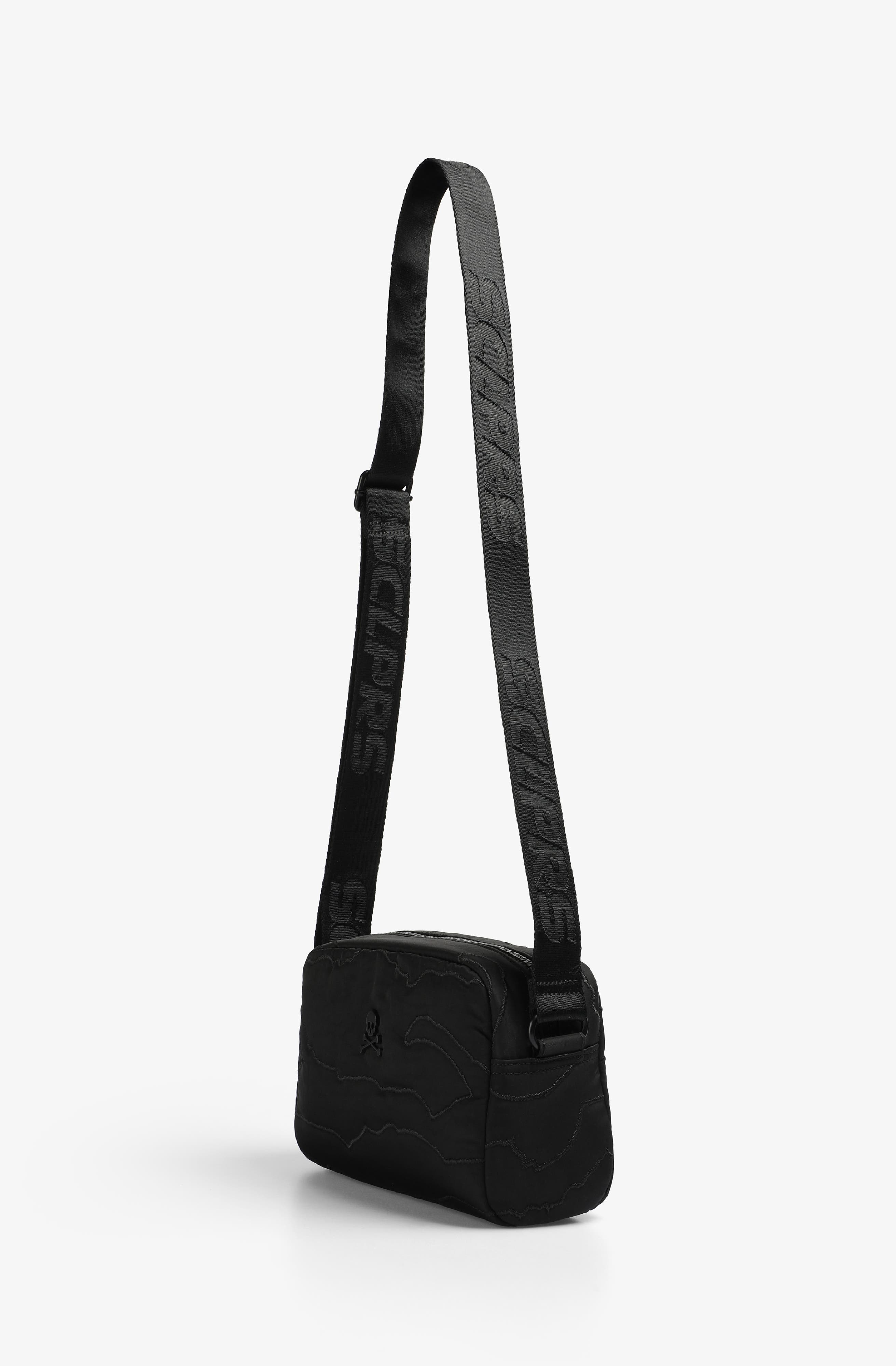 Scalpers Ny Emb Fabric Bag, Alternate, color, Black