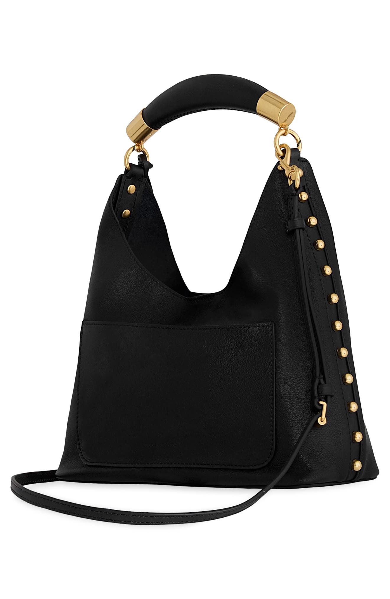 Rebecca Minkoff Nolita Leather Top Handle Bag, Alternate, color, Black