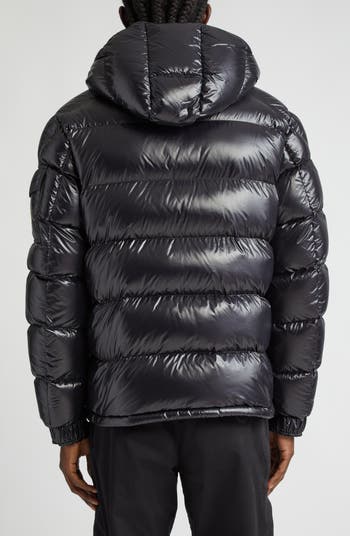 ダウンジャケット・コート Moncler Black Down Jacket In Lacquered Nylon Moncler Maya Lacquered Nylon Down Jacket | Nordstrom
