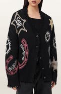 AllSaints Hester Western Cotton Jacquard Cardigan