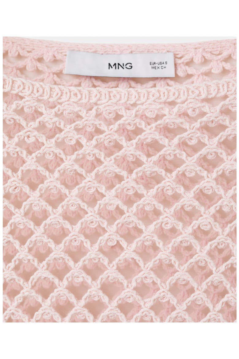 Crochet Embroidered Hem Minidress, Alternate, color, PASTEL PINK