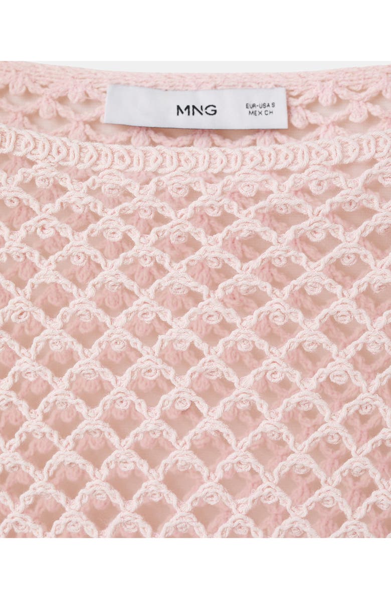 MANGO Crochet Embroidered Hem Minidress, Alternate, color, 