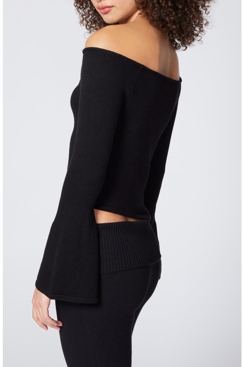 Boat Neck Sweater, Alternate, color, BLACK